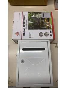 可上锁复古壁挂式邮箱 - 防风雨黑色金属户外邮箱，配有2把钥匙、安全翻盖和滑动门，适用于家庭、花园或庭院，复古邮箱 | 可上锁 - A - 查看 11