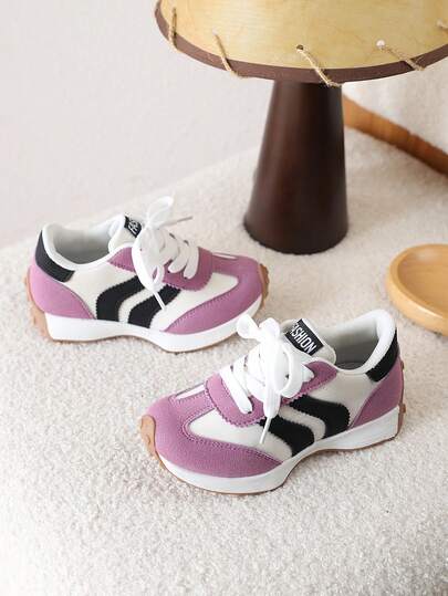 1 Pair Kids' Casual Sneakers, Boys' Sports Shoes With Breathable Soft Soles, Girls' Shoes For Toddlers & Big Kids
