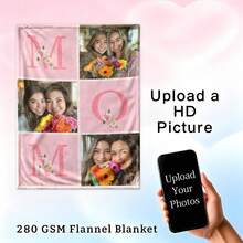 Personalized Customizable Mother's Day Best Gift - MOM Letters You Are The Piece That Holds Us Together 6-Photo Collage Customizable Flannel Throw Blanket - Customizable Text Names Date Multiple Styles Available - Soft Warm Cozy Breathable Lightweight Washable Personalized Blanket For Couch Bed Sofa Living Room Bedroom Home Decor - Elegant Burgundy Heart Aesthetic Sentimental Keepsake - Mother's Day Gift From Daughter Son To Mom, Mother's Day Gift From Granddaughter Grandson To Grandma, Mother's Day Gift From Husband To Wife, Mother's Day Gift From Granddaughter Grandson To Grandmother - Gifts For Her Mom Grandma Family Friends - Insta-Worthy Cozy Vibes Personalized Items For Housewarming Boho Outdoor Bathroom Decor – Home Decor,Bedroom Decor,Living Room Decor,Couch,Sofa,Bed,Customizable,Breathable,Lightweight,Washable,Soft,Comfortable,Elegant,Simple,Personalized Items,Tapestry,Hogar,Bedroom Essentials,Camping Essentials,Beach Essentials,Living Room Essentials,Home Essentials - Kiểu 18 - Xem 5