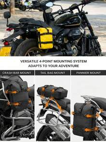 Tas Spatbor Motor Tahan Air, Kapasitas Besar, Tali Bahu yang Dapat Diatur, Bahan PVC Tahan Lama, Cocok untuk Penyimpanan Peralatan Motor Jalan Raya dan Off-Road, Pilihan Ideal untuk Motor, Tas Gantung Motor Tahan Air - A - View 10