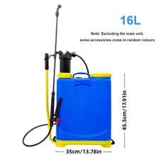 16/20L Knapsack Sprayer Backpack Pressure Manual Garden Killer Sprayers - Blue - View 10