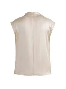 Women's Elegant Solid Satin Blouse, Suitable For Dates And Office Occasions Summer - Apricot - View 4