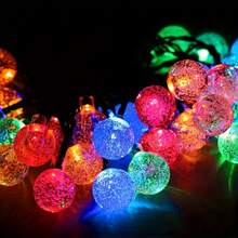 20 LED Bubble Lights Solar Powered String Lights, 5M Length, Outdoor Garden Decor, With Solar Panel & Nickel Technology - Solar Bubble Ball - View 9