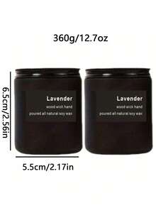 哑光黑蜡烛罐，薰衣草/檀香/雪松/茉莉/红玫瑰香氛蜡烛，无烟大豆蜡磨砂玻璃杯，男女皆宜的创意香氛蜡烛，适合餐厅、卧室、浴室、书房、圣诞节、感恩节、平安夜、母亲节、生日等场合的创意礼物 - 黑色 - 查看 54