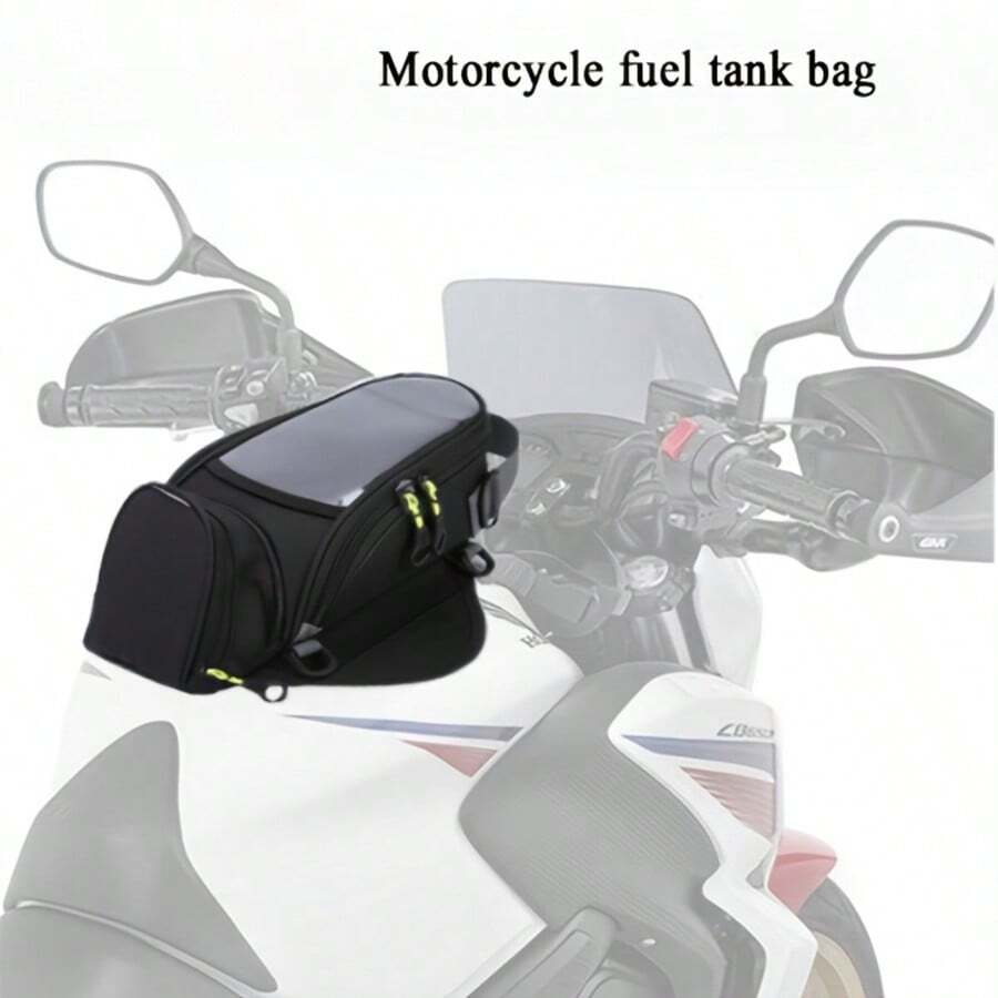 Bolsa de tanque magnética para motocicleta, bolsa de almacenamiento universal para motocicleta, diseño impermeable, bolsillo exclusivo para teléfono, firme y no se suelta fácilmente, la capacidad cumple con las necesidades de viaje, excelentes artículos para el transporte en motocicleta