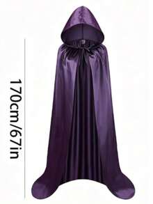 Capa de Halloween para adultos de 110cm/130cm/150cm/170cm, capa de muerte de tela colorida, túnica de mago, capa de mago medieval, accesorio de disfraz para discoteca y bar, accesorio de disfraz festivo, capa negra - multicolor - Ver 21