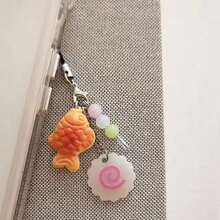 1pcs Cute Japanese Street Food Charms Fish Cake Keychain Bag - 1 cái - Xem 7