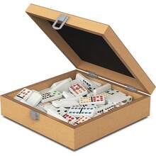 Games, Cardinal Classics, 300-Piece Poker Set With Aluminum Carrying Case & Professional Weight Chips & Poker Dice, For Ages 8+ - Mexican Train Dominoes Set - View 7