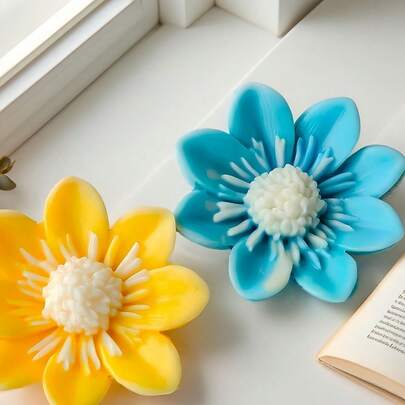 1pc 3D Lotus Silicone Mold, Handmade Flower Candle Soap Stone Cement Craft Mold, DIY Tool For Birthday, Mother's Day, Valentine's Day Gifts, Various Festival Decorations And Wedding Centerpieces