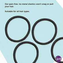 Goody Ouchless Hair Elastics - Pull Breakage Tangle-Free Hold For Thick Curly Coily And Textured Hair - 30 Count Black Long-Lasting Ponytail Holders For Women And Men - 黑色 - 查看 3