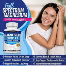Toplux Magnesium Complex 1000mg – 8 Forms Of Elemental Magnesium (Glycinate, Citrate, Malate, Taurate & More) – Muscle, Bone, Sleep & Energy Support – Vegan, Non-GMO – 90 Capsules - 1 Bottle - View 6