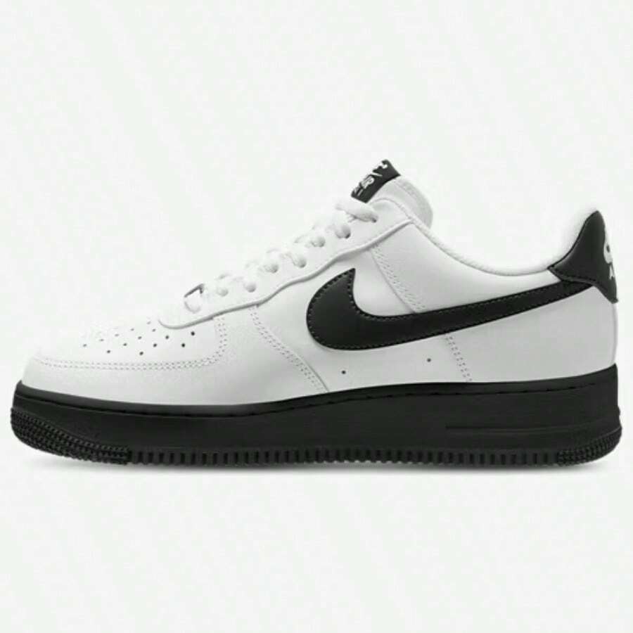 Nike Air Force 1 '07 LV8 Edge Men's Casual Sneakers Safety Orange/White HV9405-800 | Court-To-Street Style, Iconic Silhouette - 黑與白 - 查看 1