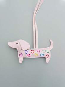 Chaveiro de couro PU com desenho de Dachshund - Pingente artesanal para bolsas com cachorrinho fofo, ideal para chaves, mochilas, acessórios de carro ou decoração de embalagens | Design de cachorro | Chaveiro colorido, acessórios para cães - Multicolorido - Ver 5