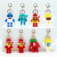Cartoon Figure Keychain, Popular Game Peripheral Doll Keyring Pendant - Multicolor - View 3