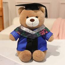 PhD Graduation Cap With Teddy Bear Ribbon | Creative PhD Graduation Souvenir, Plush Teddy Bear Doll, Dormitory Decoration Photo Prop, Graduation Season Gift For Teachers, Classmates, And Friends. - Multicolor - View 25