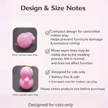 10-Piece Pack Of Indoor Rolling Cat Toys. Self-Rolling Cat Toys, No Batteries Required. Random Designs. Lightweight Plastic Educational Cat Toys. - 隨機顏色 - 查看 5
