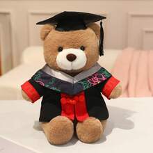 PhD Graduation Cap With Teddy Bear Ribbon | Creative PhD Graduation Souvenir, Plush Teddy Bear Doll, Dormitory Decoration Photo Prop, Graduation Season Gift For Teachers, Classmates, And Friends. - Multicolor - View 16