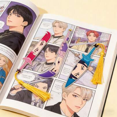 Bộ 1 thẻ đánh dấu sách acrylic K-Pop, thẻ đánh dấu sách kỷ niệm Kpopdemonhunter thời trang thần tượng có tua rua, thích hợp cho người hâm mộ và những người yêu thích K-Pop làm kỷ niệm hàng ngày, sưu tầm, đồ dùng học tập và văn phòng phẩm. Bề mặt nhẵn và bền, hoàn hảo để trang trí sách, sưu tầm cá nhân và làm quà tặng chân thành cho người hâm mộ K-Pop trung thành.