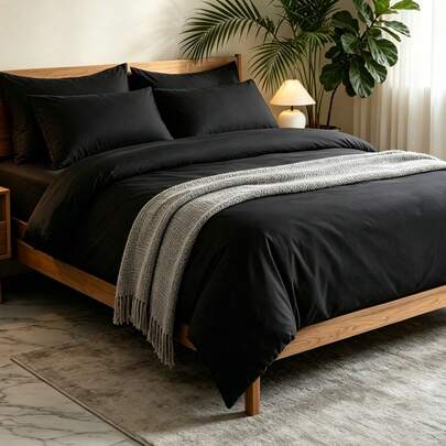 3pcs Bedding Set (1pc Duvet Cover + 2pcs Pillowcases, Without Filler), Light Gray, Breathable & Comfortable, Skin-Friendly Soft Anti-Pilling, Suitable For Double/Queen/King/California King Bed, All Seasons, Multiple Sizes Available, Machine Washable, Elegant Bedroom Decor, Duvet Cover Sold Separately