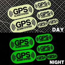 6pcs Glow-In-The-Dark GPS Alarm System Car Stickers, Waterproof DIY Car Window Side Body Rear Windshield Sun Shade Vinyl Decals, Suitable For Cars, Motorcycles, Bicycles, Laptops - 6pcs - View 3