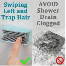 Atrapapelos grande para ducha, colector de pelo blanco con cerdas de silicona, atrapapelos, colector de pelo para ducha, agarrador de pelo, atrapapelos para bañera, colector de pelo para drenaje, protector de bañera, reduce el atasco del desagüe de la ducha, fácil mantenimiento. Despídete de perseguir el pelo disperso; deja que este protector de desagüe sea el guardián de tu desagüe de la bañera. Imprescindible para la temporada de vuelta al colegio. - Multicolor - Ver 12