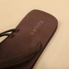 Dép xỏ ngón màu nâu, nhẹ, chống trơn trượt. - màu nâu - Xem 8