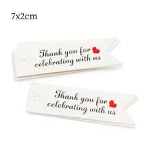 100TAG+20M String 7X2/4X2 Cm White Kraft Paper Handmade Hang Card - 7X2/4X2 cm White Kraft Paper Handmade Hang Card - View 9