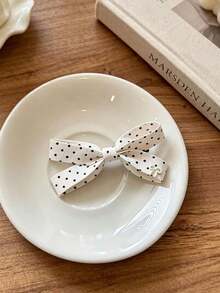 2pcs Cute Polka Dot Bow Hair Clips, Retro French Bangs Clips, Unique Bowknot Hair Accessories - Multicolor - View 6