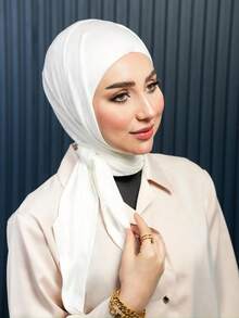 1pc Instant Triangle Hijab, All-In-One Tie-Up Design, Quick Wrap Without Slipping, No Undercap Needed, Suitable For Daily Wear, Prayer, And Outings - Triangular Instant Hijab - View 15