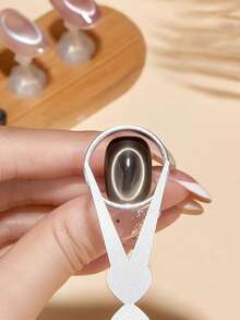 Bộ 2/3 nam châm rỗng hình mắt mèo bao gồm các vòng đa chức năng, nam châm vuông và tấm sắt hai đầu - Dụng cụ dành cho người làm móng nghiệp dư, không cần kỹ năng để tạo hiệu ứng nghệ thuật mắt mèo trên móng tay. - Nhiều màu - Xem 5