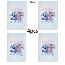 Khăn tắm in hình Stitch màu xanh nhạt của Disney, có thể mua theo gói 1, 2, 3, 4, 5, 6 chiếc, dùng cho phòng tắm và nhà cửa. - 18x26 inch - Xem 5