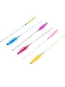 100pcs Disposable Mascara Wands, Crystal Eyebrow Brush, Eyelash Extension, Eyelash & Makeup Brushes - Multicolor - View 8