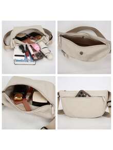 New Women Casual Crossbody Bag, Sports Bag, Minimalist Versatile Waist Bag, Elegant Women's Shoulder Bag For All Seasons, Fashionable Women's Dumpling Bag, Suitable For Daily Outings, Shopping And Travel - Multicolor - View 6