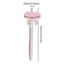 清新ins风蝴蝶花朵按压式中性笔，高品质文具，学生及女生礼物笔 - 長方形 - 查看 6