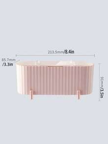1pc Multi-Grid Desk Storage Box, Gift For Valentine's Day - Baby Pink - View 2