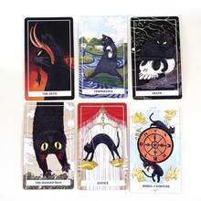 Family Party Entertainment Board Game Card Game Lovely Cat Style COCO Black Cats Tarot Deck With English Language PDF Guidebook For Age 14+ - Black - View 6