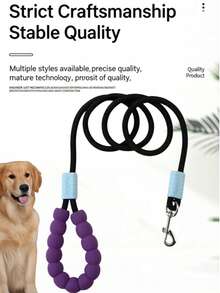 Adjustable Black/Blue/Purple Dog Leash, Explosion-Proof Handle Horizontal Leash, Dual-Leash, Outdoor Running Training Traction Rope, Multifunctional Traction Rope, Soft Handheld Leash, Hands-Free Traction Leash - Multicolor - View 7
