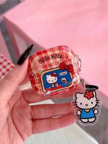 SANRIO Funda de protección estilo Apple X para AirPods 3, 2, 1 | Funda de auriculares de fibra de poliéster | Diseño de lunares de leopardo (Estilo 2) - Rojo - Ver 14