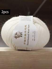 2pcs Medium Thick Knitting Yarn, Knitted Yarn For Handmade Scarf, Sweater, DIY Knitting Needles, Medium Thick Yarn - A - View 7