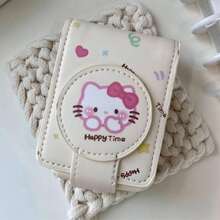 SANRIO Hello Kitty 唇膏收纳袋带镜子 - 可爱旅行收纳包，毕业和友谊礼物，可折叠设计，印有可爱图案，理想的化妆品收纳盒，唇膏架 | 趣味配件 | 耐用拉链封口，适用于 Hello Kitty 配件 - 彩色 - 查看 2