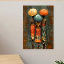 Enmarcado  plano 2D, 1 lienzo con marco de  | Pósters e impresiones | Arte abstracto contemporáneo de desnudo en lienzo: elegantes tonos dorados y negros, sensual silueta femenina, ideal para la decoración del hogar, sala de estar, dormitorio u oficina.  plano 2D para dormitorio. - Enmarcado - Ver 4