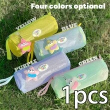 A Large Capacity Mesh Pencil Case With A Hanging Decoration, Suitable For Storing Pens And Pencils. This Portable Student Storage Bag Comes In Multiple Colors, Is Both Stylish And Durable, Making It An Ideal Choice For Stationery And Office Supplies. - Mesh Pencil Case - View 8