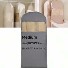 1pc Compression Dust-Proof Garment Storage Bag, With Transparent Window And Auto-Compression Zipper, Suitable For Bedroom, Home And Dorm, Can Store Down Jackets, Suits, Shirts And Other Clothes, Up To 40% Compression Rate - Multicolor - View 24