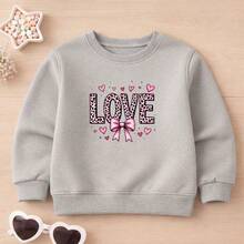 Moletom infantil e juvenil meninas blusa de frio love careca premium de algodão - Cinza - Visão 10