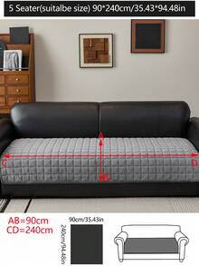 1 vỏ đệm sofa dùng được cả bốn mùa, kiểu dáng hiện đại tối giản, chống trượt, chống bụi và có thể giặt được, tươi mới và thời trang, mềm mại và không phai màu, thân thiện với thú cưng, phù hợp với phòng ngủ, văn phòng, phòng khách, sofa hình chữ L và sofa 1/2/3/4 chỗ ngồi. - Màu xám đen - Xem 16