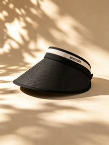 Moemton 1顶女士速干透气冰丝UPF50+防晒帽，防滑运动帽 - 黑色 - 查看 8