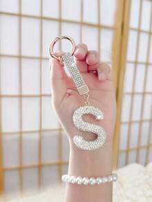 Sparkling Crystal Letter Keychain - Shiny Alloy Pendant, Suitable For Bags And Backpacks - Perfect Gift For Birthday And Special Occasions, Keychain, Ring, Bag, Backpack Decor, Car Decor, Gift For Women And Girls, Wallet And Handbag Accessories, Letter A-Z - Bạc - Xem 10