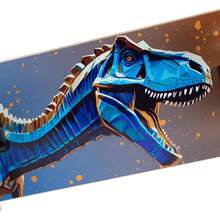 Patineta Dino Cop Naranja de Speed Rollers | Marca Speed Rollers | Skateboard infantil de madera | Patineta para niños | Diseño Double Kicktail | Ruedas de 60 mm | Camiones resistentes - 1 - Ver 9