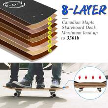 Patineta EOYIZW, Patinetas para Principiantes, Niños y Adultos, 31 Pulgadas, 9 Capas de Madera de Arce Canadiense, Patinetas Estándar para Adolescentes, Doble Curvatura Cóncava, Patineta Completa. - 1 - Ver 5