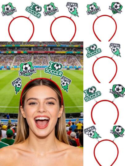 1 chiếc phụ kiện cài tóc cổ vũ người hâm mộ World Cup, phụ kiện đội đầu ăn mừng bóng đá.